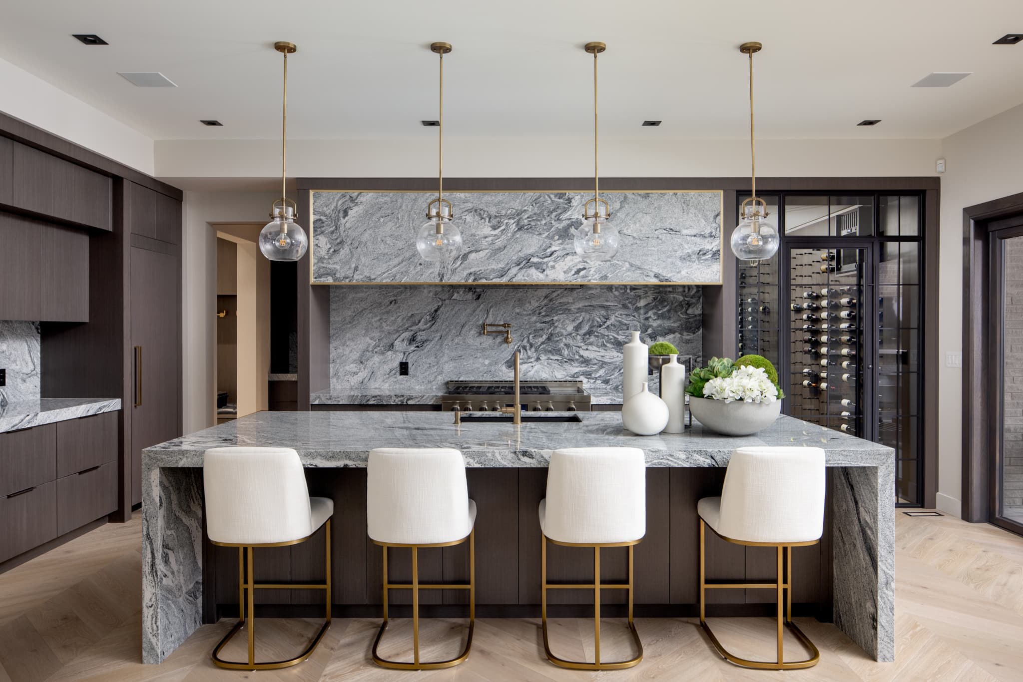 Timberland Homes kitchen with marble island